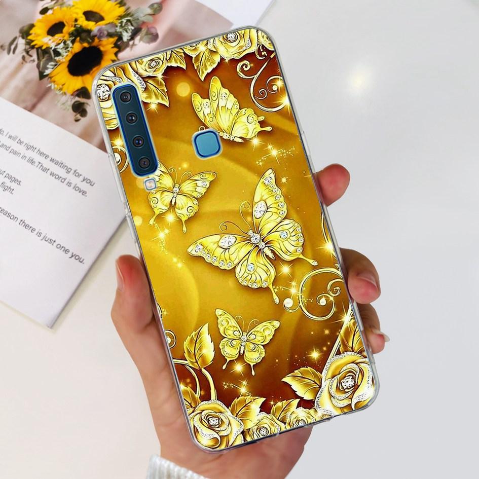 For Samsung Galaxy A9 2018 Case A920 SM-A920F Silicone Cover Popular Flower Clear TPU Soft Phone Case For Samsung A9 2018 Bumper