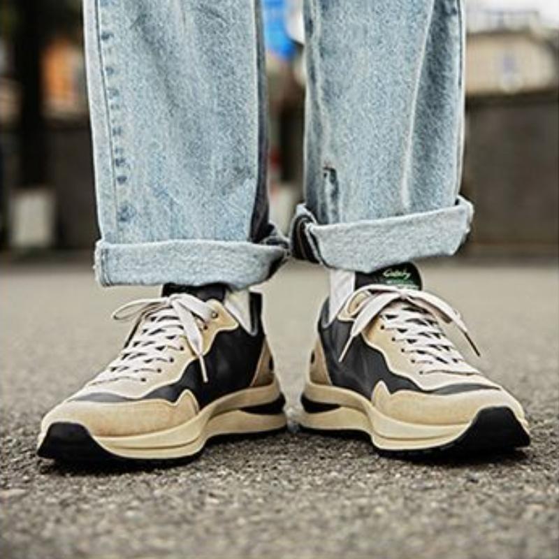 Trendy Peplum Casual Sports High Grade Men's Board Shoes Breathable Comfortable Non-slip Running Fitness Shock Absorbing Wear-resistant Sports Shoes