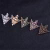 Exquisite Wedding Crown Hollowed Out Clothing Accessories Corner Badge Triangle Pins Brooch
