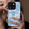 Жесткий акриловый чехол-накладка для Xiaomi 14 Pro, винтажный, с 3D-текстурой, цветочным принтом