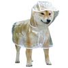 Pet Raincoat Transparent Snap Button Design Hooded Minimalistic Adjustable Windproof Soft Dog Rainwear Pet Rain Gear Rain Supply