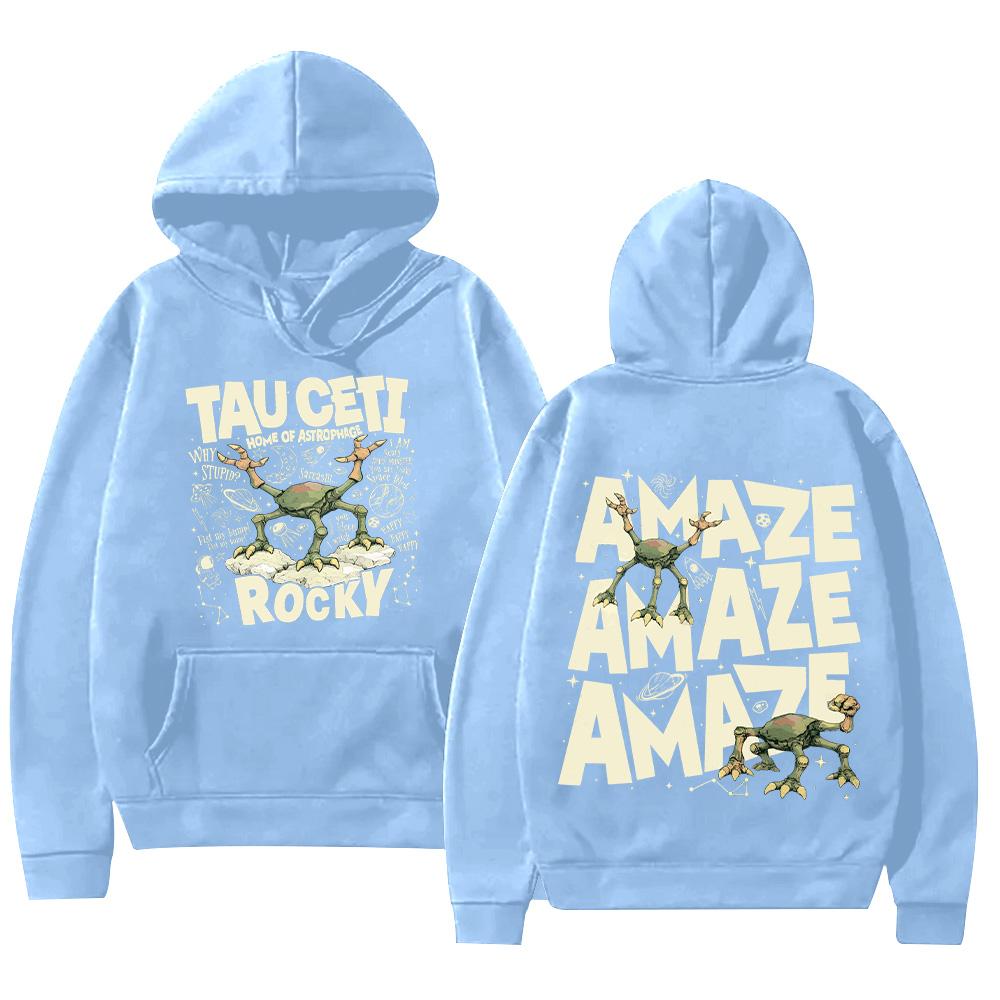 Project Hail Mary Hoodies Rocky Tau Ceti Home of Astrophage Cartoon Print Sweatshirts Sci Fi Lovers Gift High Street Tops Unisex Tops