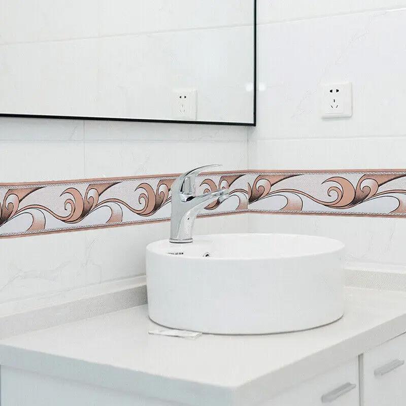 1 рулон 5 см x 10 м водонепроницаемые самоклеящиеся наклейки на стену своими руками произвольно вырезанные ПВХ талия домашний декор