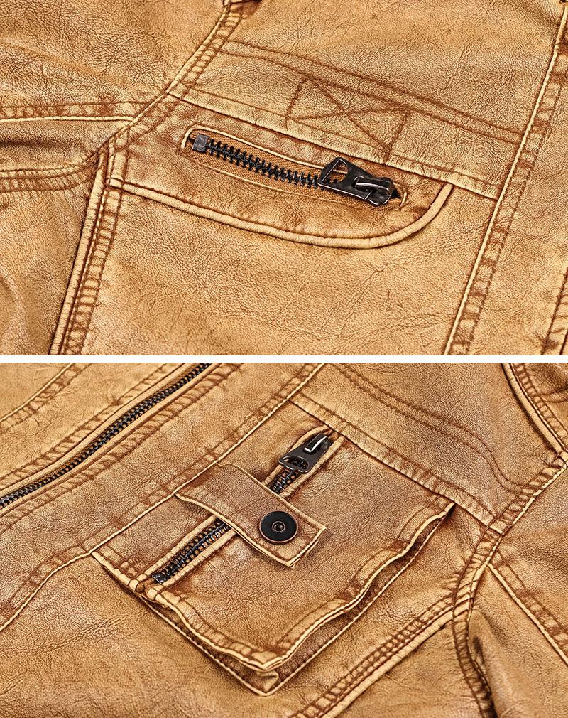 Мужская повседневная кожаная куртка зима-осень Военная Униформа Мотоцикл Байкер Пилот-бомбардировщик Куртки из искусственной кожи