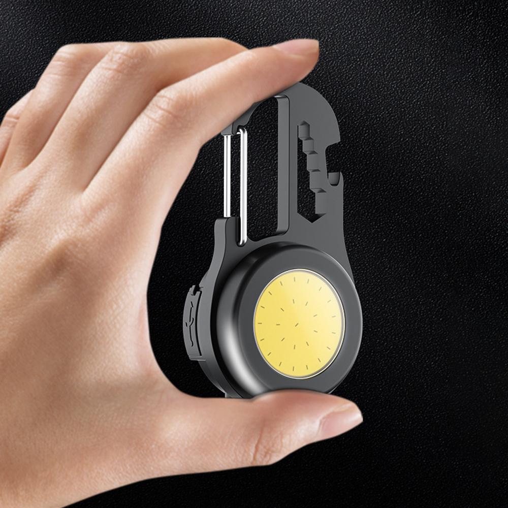 Мини-брелок-фонарик, светодиодный брелок для ключей, фонарик, вращающийся на 180 градусов, перезаряжаемый магнитный светильник