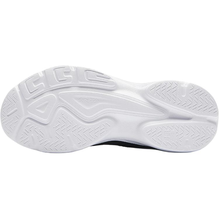 Anta Kids Mesh Comfortable Lightweight Shock Absorbing Low Top Running Shoes Kids Running Shoes Black White Purple A22435531-5