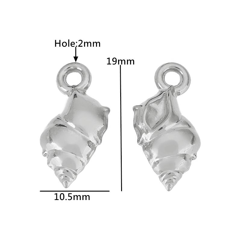 3pcs Lipstick Rabbit Conch Lovers Charms Skull Heart Mushroom Stainless Steel Pendants for DIY Necklace Bracelet Jewelry Making