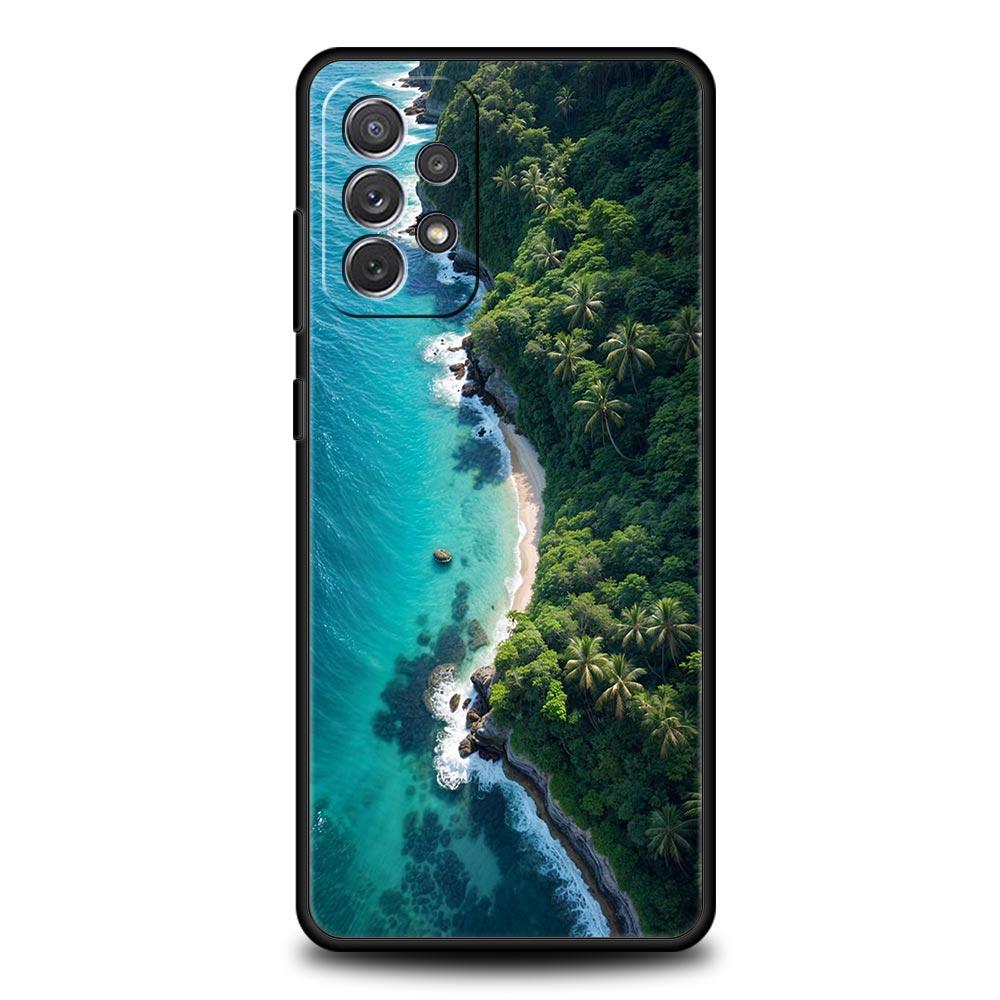 Чехол для телефона Samsung A15 A13 A51 A71 A41 A03S A05 A35 A55 A23 A25 A33 A53 A73 5G Летний пляж на закате на море