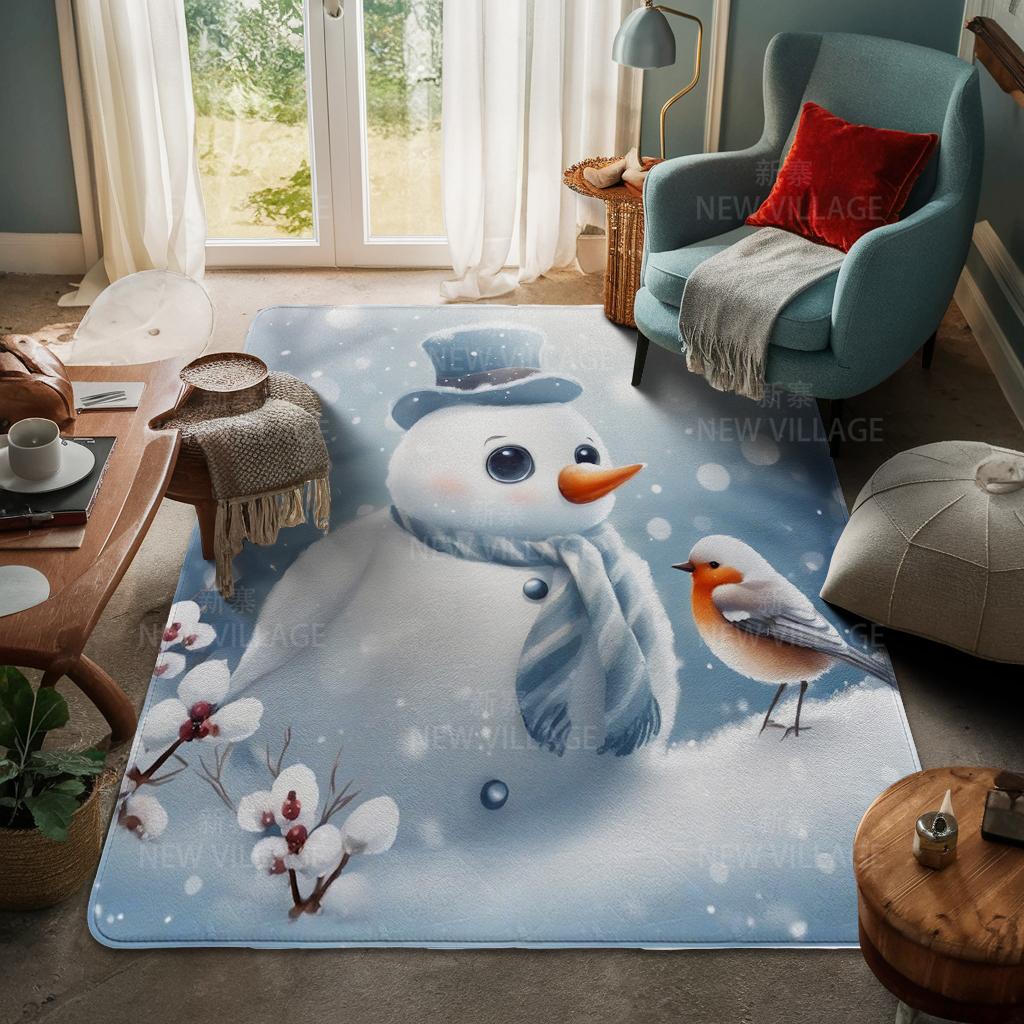 Ковер у входа в дом Домашний коврик у двери Гостиная Ванная Комната Ноги ванная комната Нескользящие коврики с водопоглощением для ванной Счастливого Рождества зима