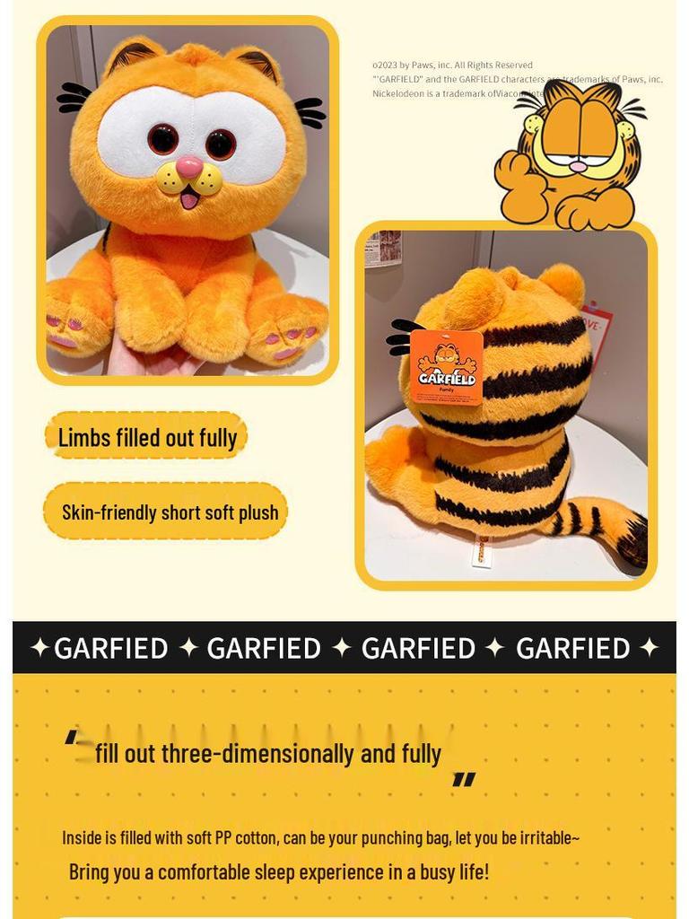 Authentic Little Garfield Cat Plush Toy - Kitten Pillow & Pendant Birthday Gift