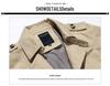 Men's Autumn Casual Washed Mid-Length Windbreaker Jacket