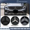 Автомобильная наклейка C200 E300 Горячая 2026 Для решетки радиатора автомобиля Benz Значок 3D Логотип передней решетки Для Mercedes Benz GLC X253 GLE W166 C292 GLS