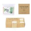 Box of 200 Double-Headed Bamboo Cotton Swabs for Ear Cleaning & Makeup Removal