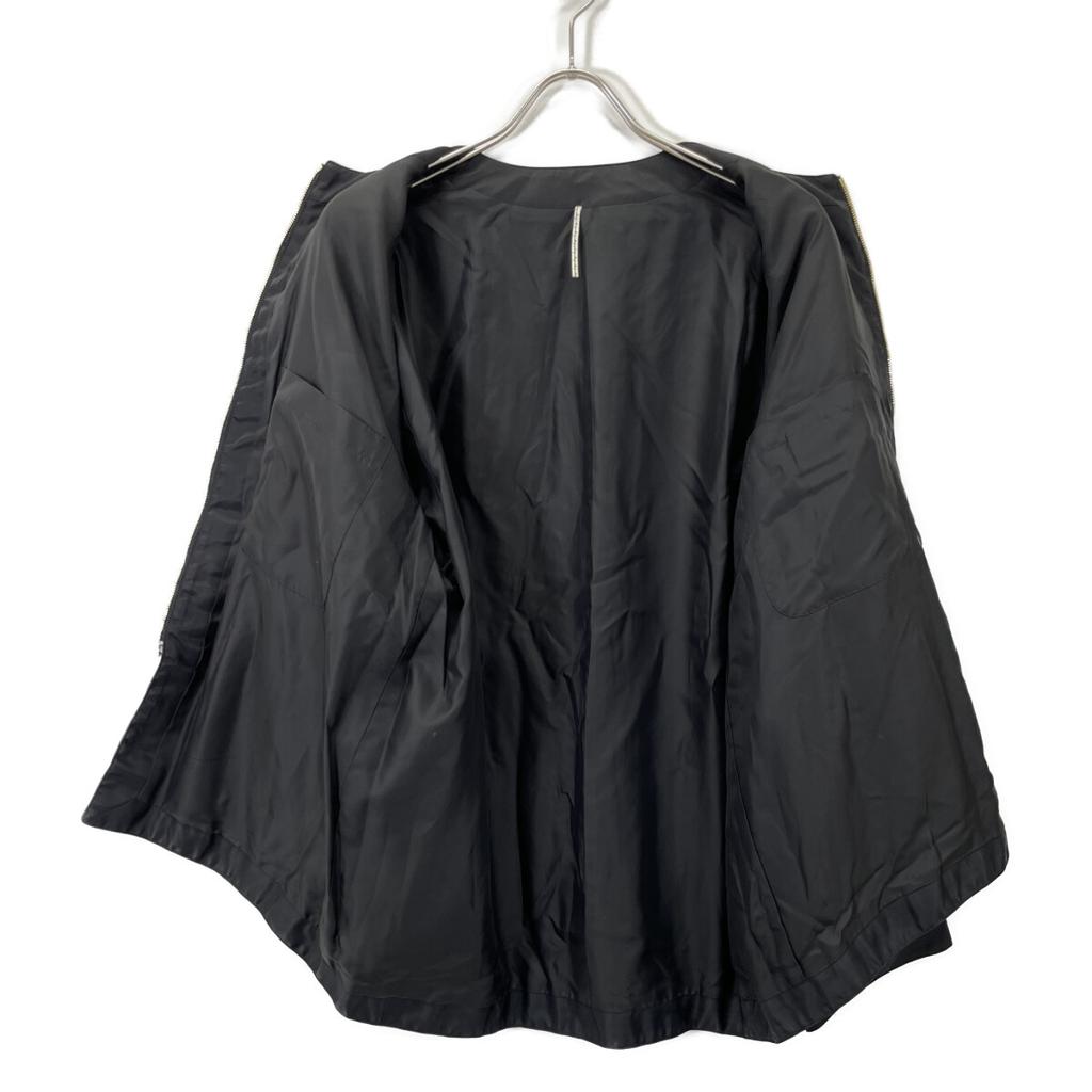 M's braque 2225702D Черно-белый твидовый жакет без воротника на молнии ML Черный Белый Б/у