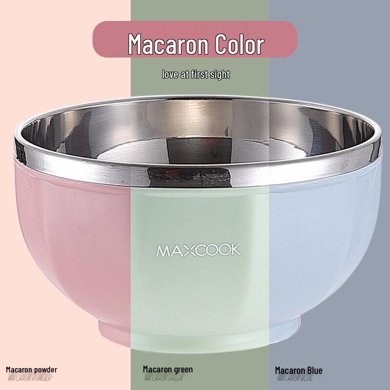 maxcook Набор из 3 разноцветных мисок из нержавеющей стали 304
