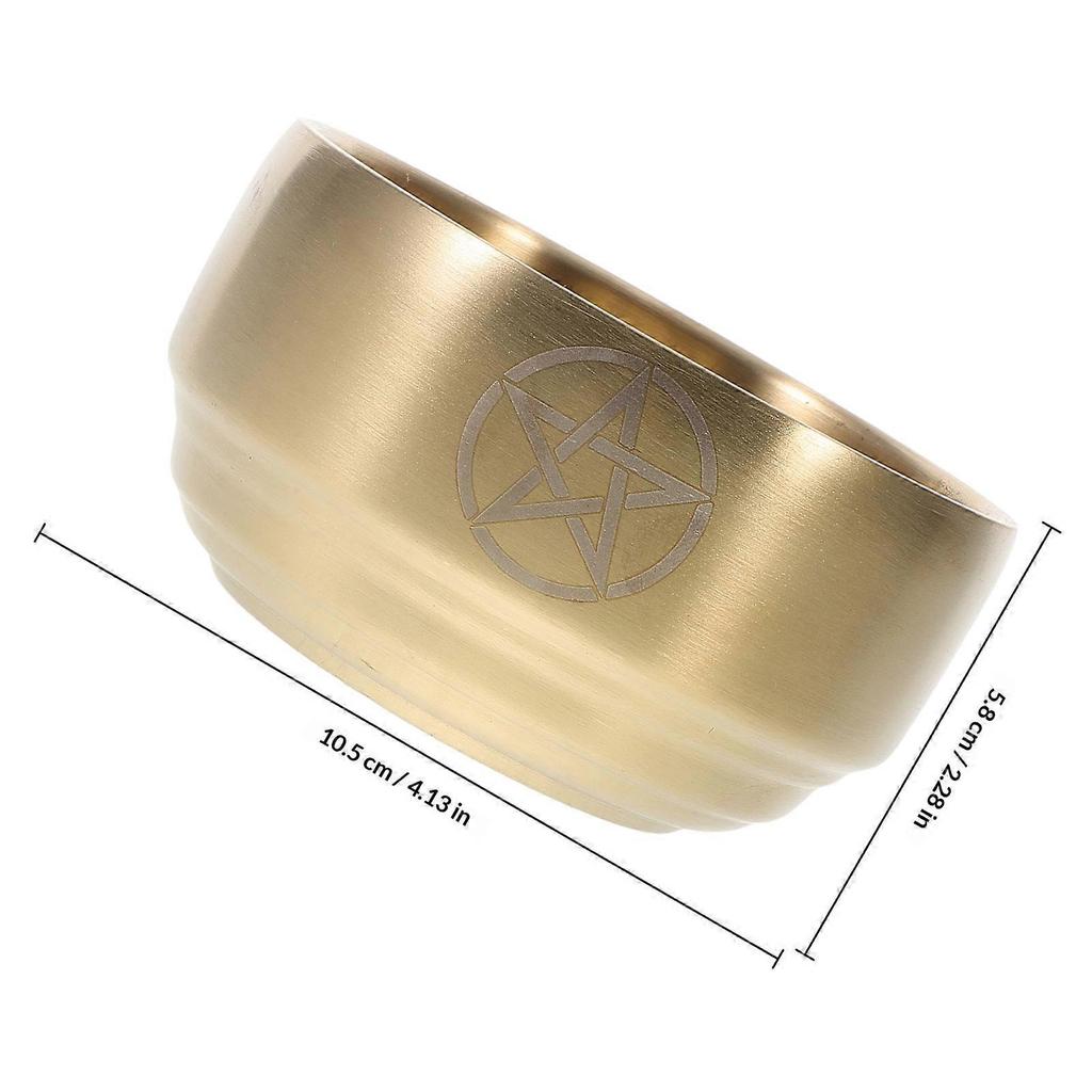 Copper Incense Burner Bowl Vintage Brass Offering Bowl Ritual Smudging Decoration for Altar Use Fengshui Treasure Basin