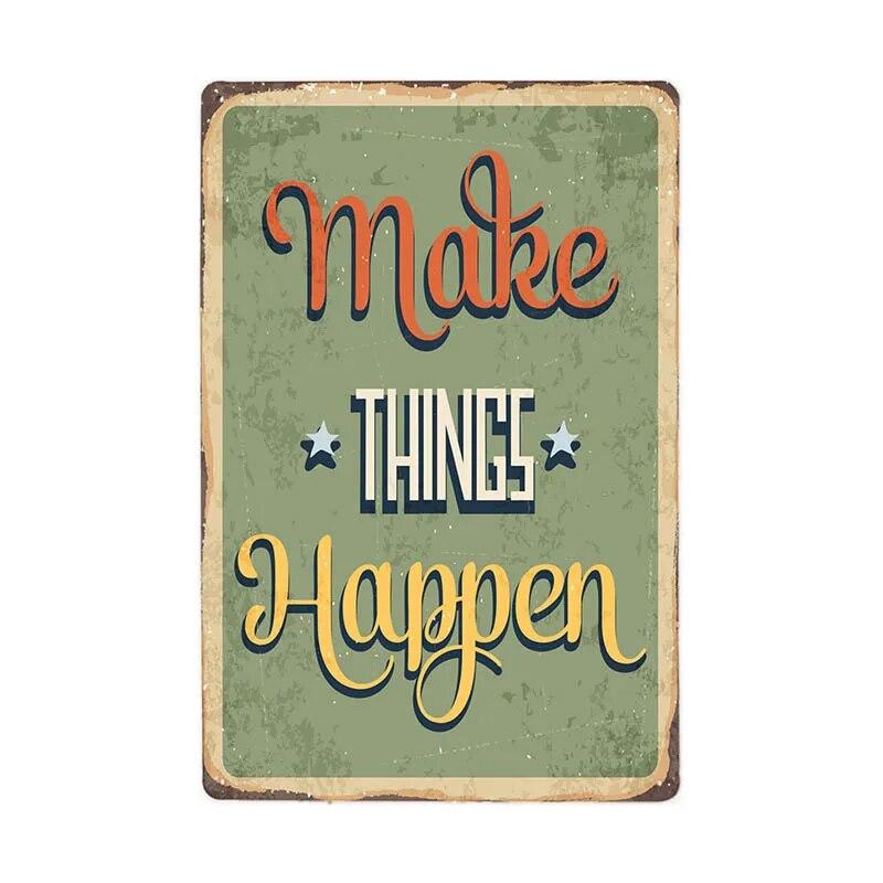 Proverb About Life Retro Metal Sign Bar Wall Decor Family Vintage Plaques Art Poster 20x30 Cm