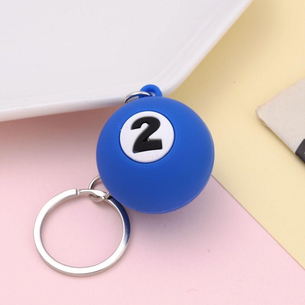 Durable Billiards Keychain Wear-resistant Pendant High Quality Number Beads