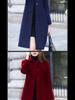 Women's Mid-Length Wool Coat, 2025 Autumn/Winter, Hepburn Style, Slim Fit, Plus Size