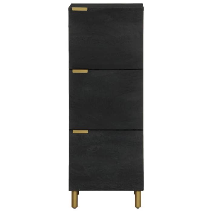 VidaXL Buffet noir 40x33x110 cm bois d'ingénierie, armoire latérale, armoire de rangement haute, vitrine haute, armoire 4017677