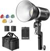 Godox ML60 60W Power In Your Hands LED Video Light CRI TLCI 8 FX Quiet Brightness 2X NP970 Lithium Batteries Included (Godox Mount), 96+, 97+,