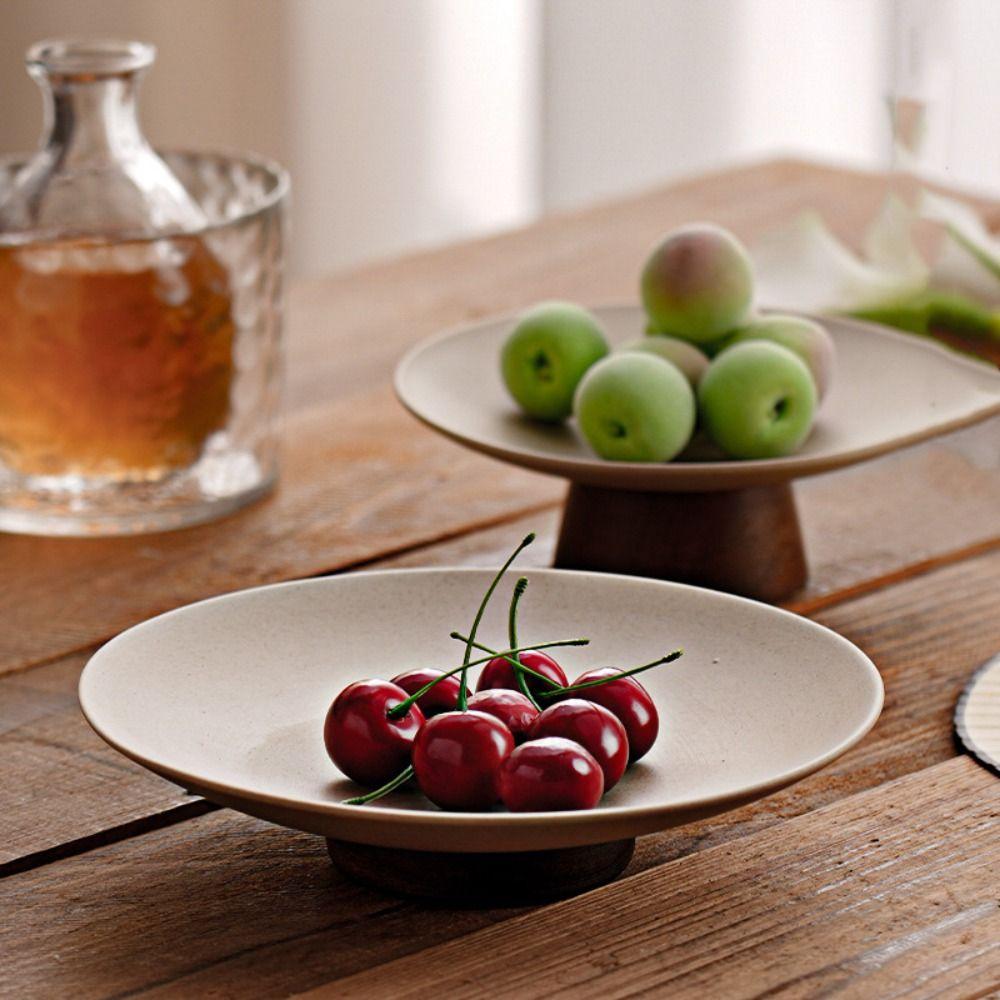 Durable Dessert Tray Wooden Fruit Plate Chinese Style Storage Tray Snacks