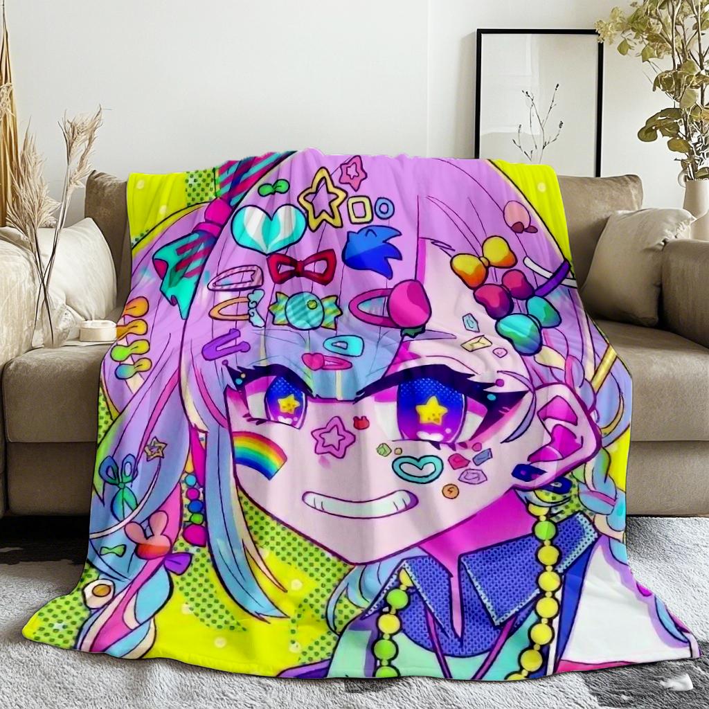 130×150 Кавайный Мультяшный Фланелевый Теплый Милый Уютный Мягкий Плюшевый плед для девочек на диван искусство гостиная офис спальня дорожный подарок