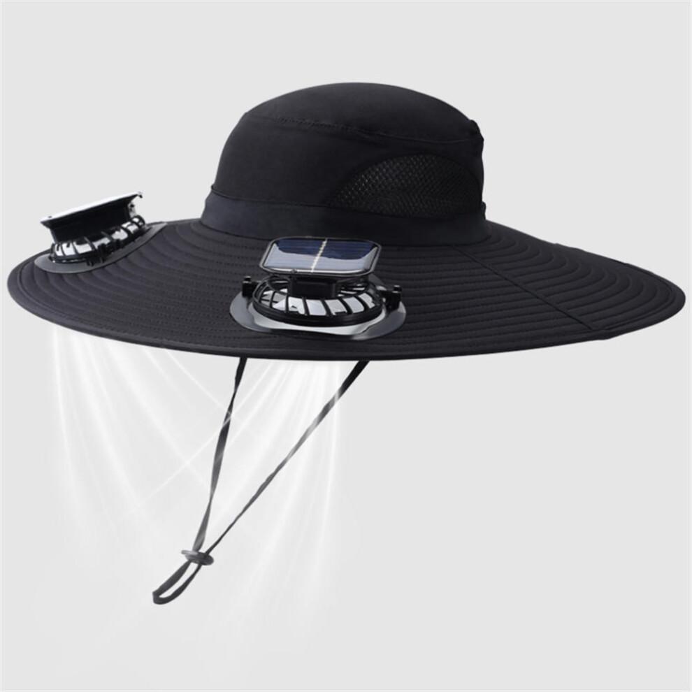 Solar Powered Sunshade Fan Cap Breathable Quick Drying Sunshade Cap