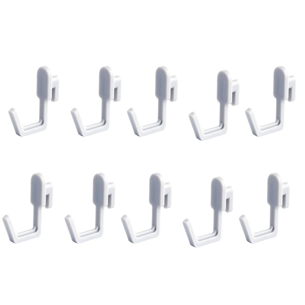 10 шт. Универсальный пластиковый крючок для перфорированной панели Черный/Белый/Серый Сверхпрочный крючок для перфорированной панели J-образной формы Настенная полка для хранения для дома