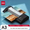 Deli Цельнометаллический ламинатор A3, штепсель CN (адаптер в комплекте)