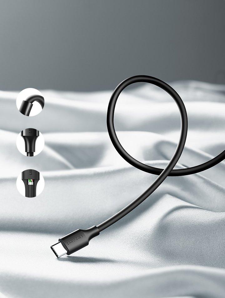 Ugreen 2m USB-A to USB-C Cable - High-Speed 3A Charging, Durable Black Design