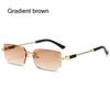 New Rimless Sunglasses For Women Men Trendy Frameless Rectangle Sun Glasses Retro Shades Fashion Travel Uv400 Eyewear