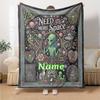 Alien Space Adventure Space Exploration Customize Your Name Home Blanket Comfortable Soft Lightweight Allseason Multipurpose Blanket For Picnics Sofas