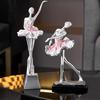 European Ballet Dancer Ornaments Resin Figure Sculpture Crafts Living Room Dining Table Bookcase Figure Decoration Birthday Gift