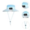 Children Outdoor Fan Hat Solar Powered Rechargeable Multipurpose Wide Brim for Farming Fishing