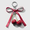 Сладкий красный брелок в виде вишни для женщин и девочек, милые фруктовые брелки, подвеска, изысканный рюкзак, украшения, аксессуары, подарки