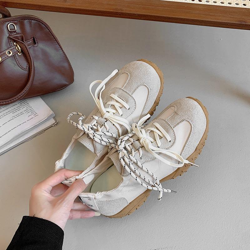 Балетный стиль мандариновая утка шнуровка женские новые ретро универсальные платформа досуг спорт