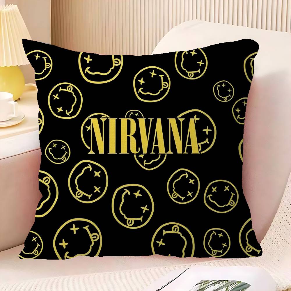 NNirvana American Rock Band Cushion Cover Decorative Pillow Sofa Home Decor Case Pillow Cases