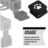 2" Trailer Hitch Cover, Silicone Dog Paw Square Hitch Cap Tube Plug Insert for 2 Inch Receivers, Trailer Exterior Tow Receiver Tube Plug Cap,