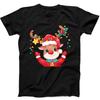 Christmas Red Nosed Reindeer Xmas Gift Tee Present Black T Shirt 118