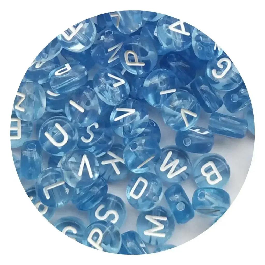 100/200/300/500pcs Acrylic Letter Beads Round Loose Spacer Alphabet Beads For Jewelry Making DIY Handmade Bracelet Accessories