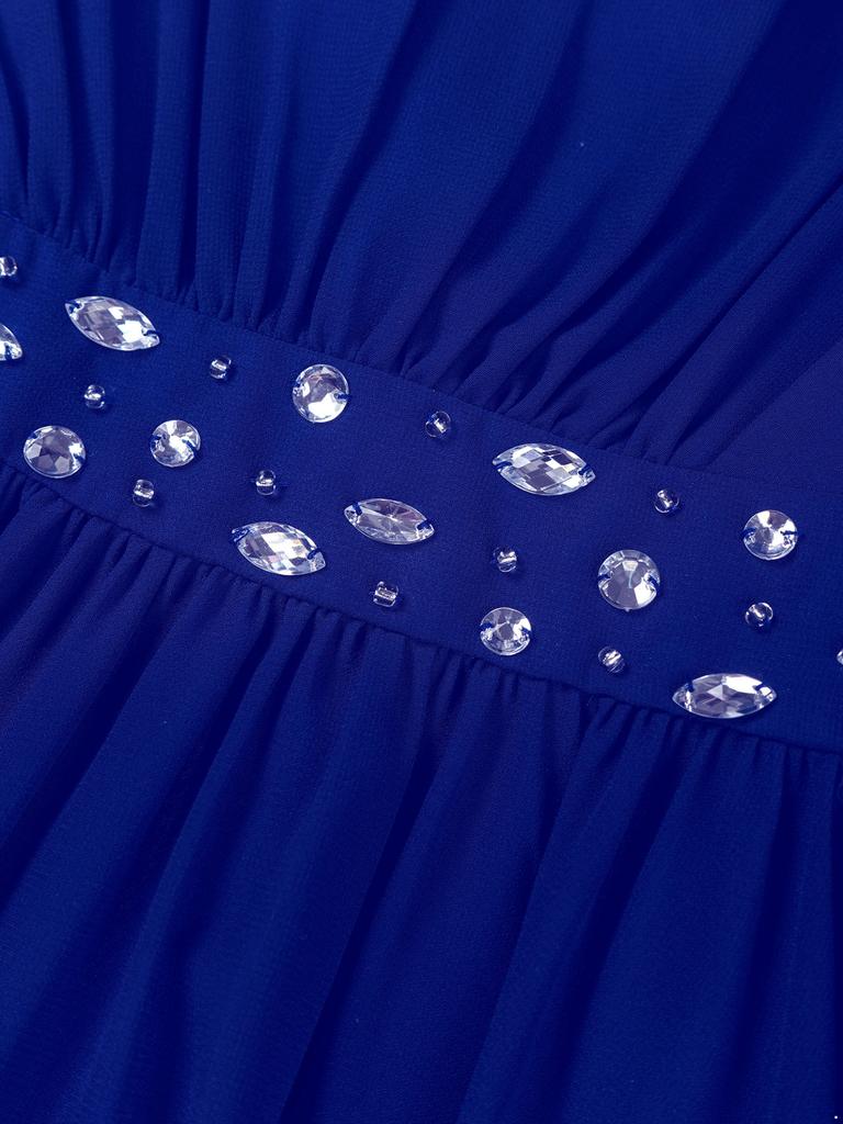 Вечернее платье для девочек, платье с тонкой талией, блестящее праздничное платье с бисером, шифоновое платье для девочек с цветочным узором, свадебная вечеринка