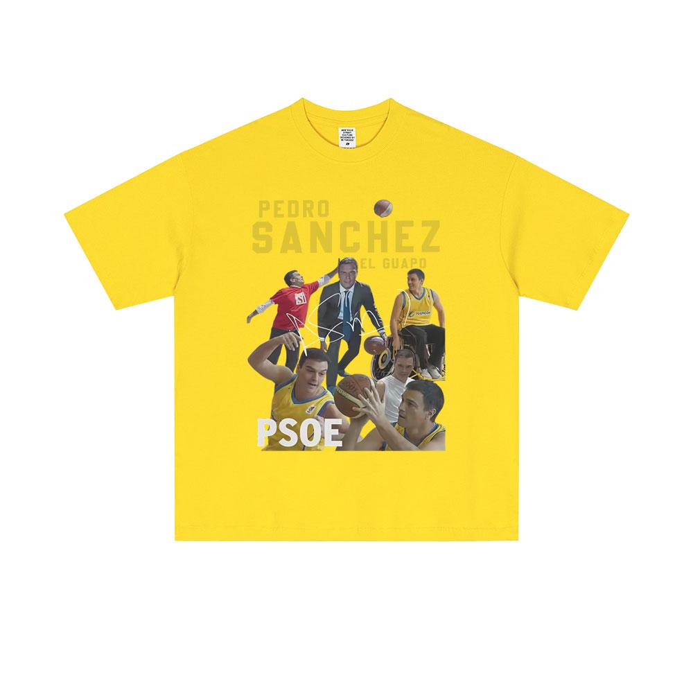 Pedro Sanchez Spain PSOE Funny Meme Tshirt Men Women Casual Vintage Cotton T Shirt Male Fashion Oversized Short Sleeve Tshirts