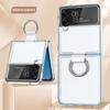 Ударопрочный складной чехол для телефона Samsung Z Flip 4 3 с кольцом, защитная крышка