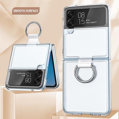 Ударопрочный складной чехол для телефона Samsung Z Flip 4 3 с кольцом, защитная крышка
