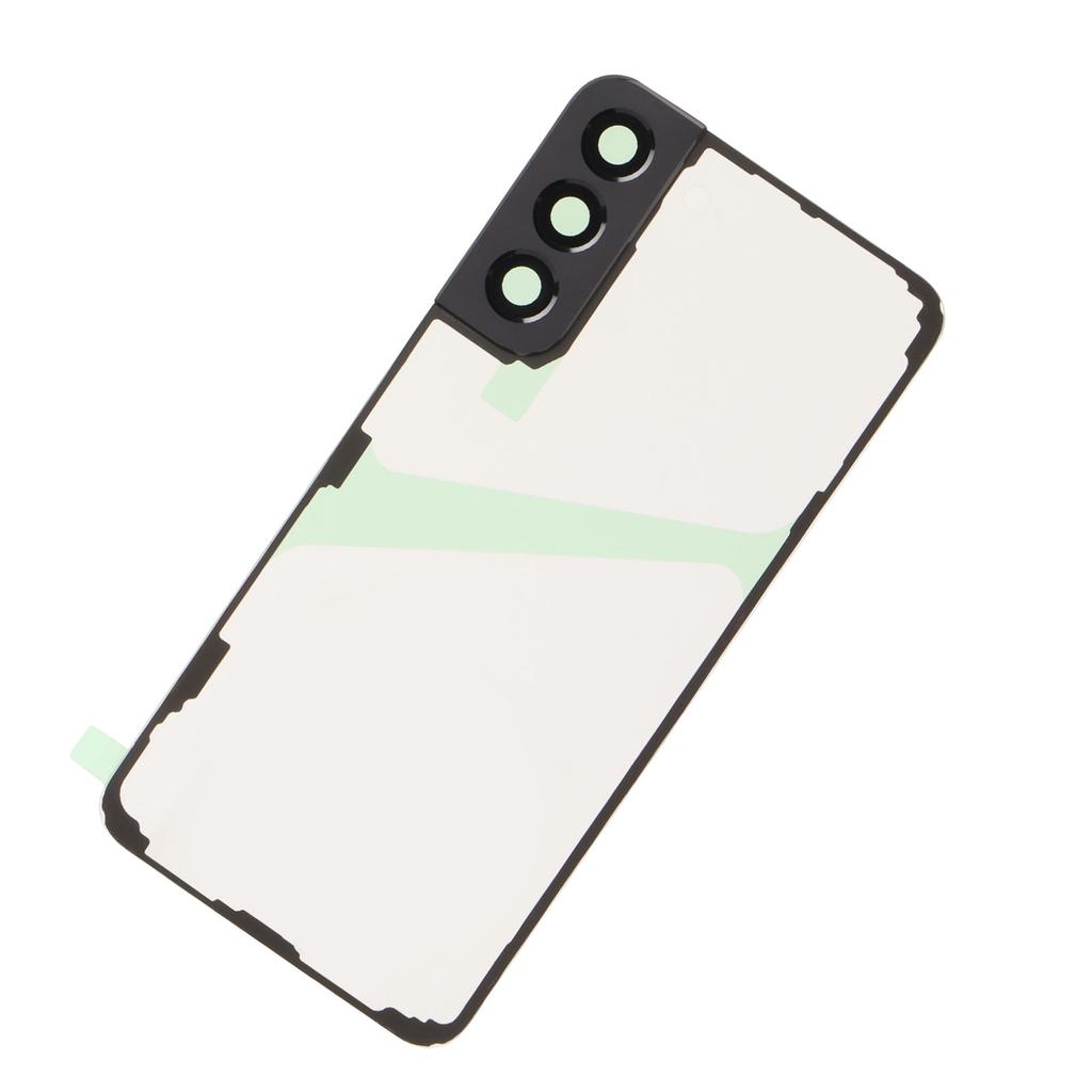 Back Glass Cover Transparent Black Frame with Cell Phone Stand Back Cover Housing Door for Galaxy