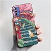 Cute Case For TCL 20B (6159K) Fundas Capa Printing Shell Protective Cover Soft Silicone Coque Cartoon Black Casing