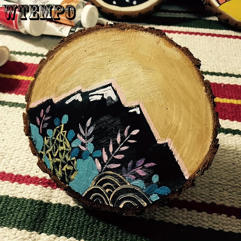 2pcs Large Wood Slices, 7.09-7.87 Inches Round Wooden Circle, Rustic Wood Slices for DIY Painting Crafts, Weddings Centerpieces Decor