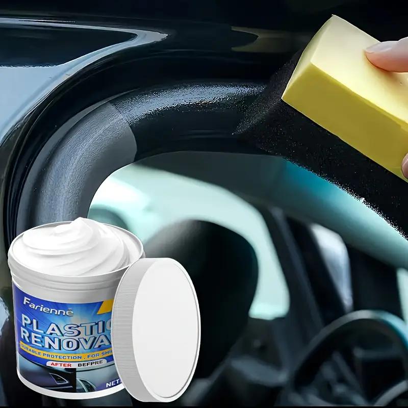 150G Black Refurbishing Agent for Plastic Parts, Quick Repair for Leather Seats, Tires, Etc., Equipped with Sponge, Easy To Oper