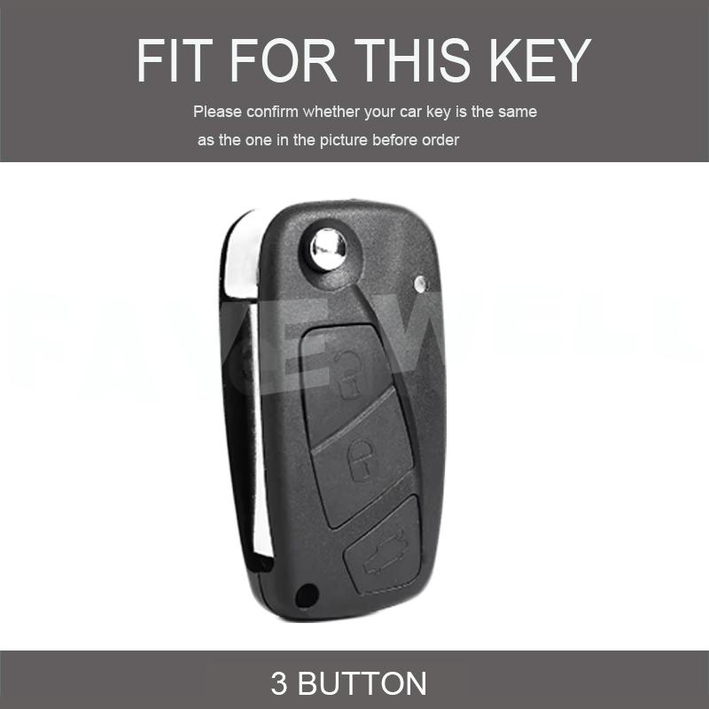Новый чехол-книжка для ключа автомобиля из ТПУ для Fiat 500 Panda Stilo Punto Doblo Grande Bravo 500 Ducato Minibus Shell Fob Аксессуары